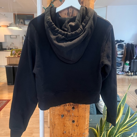 Re/Done Black Hoodie with Drawstring - Picture 2 of 4